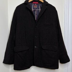 Vintage Cremieux Wool Blend 3 Button Jacket Men’s Size XL Herringbone